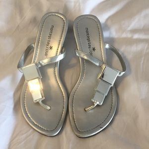 Silver Mirror Sandals
